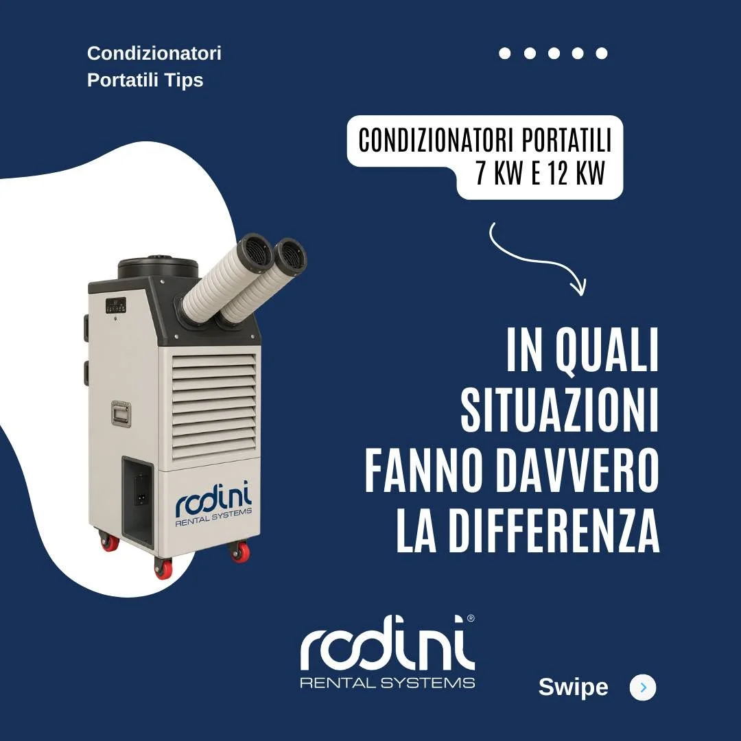 condizionatori portatili monoblocco da 7 kW e 12 kW